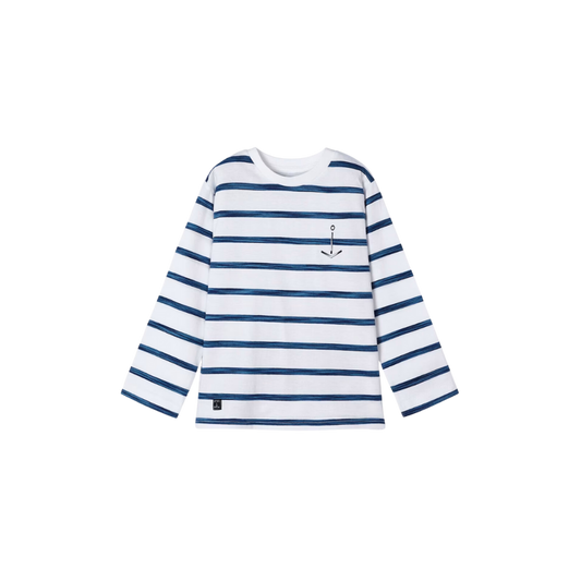 Maglietta maniche lunghe righe better cotton bambino Mayoral